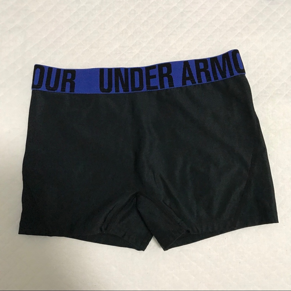SOLD-Black and blue workout shorts